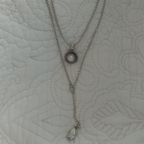 Lucky Brand drop pear double layer necklace - Picture 1 of 3